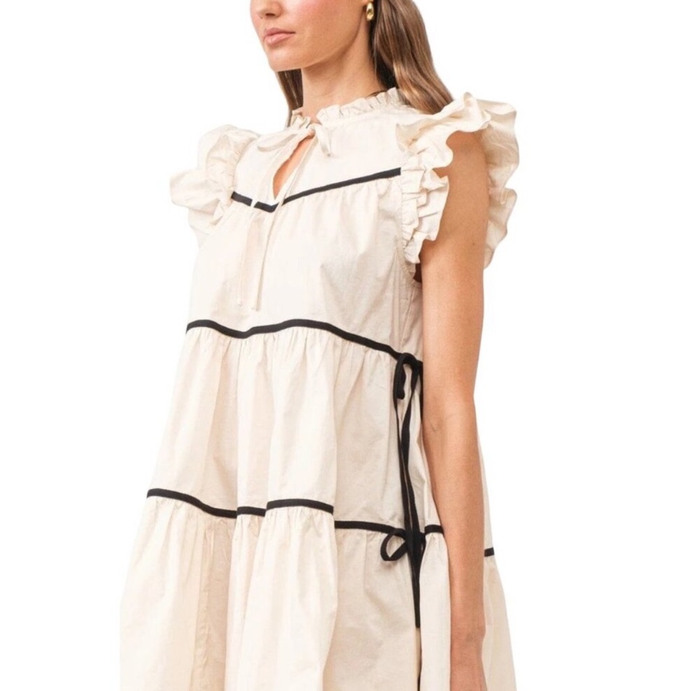 Sofia the label ruffle ribbon baby doll dress size medium